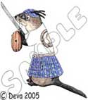 Scottish Ferrett in Kilt with Targa
